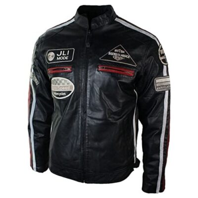 AVIATRIX MEN’S CLASSIC RETRO BIKER LEATHER JACKET