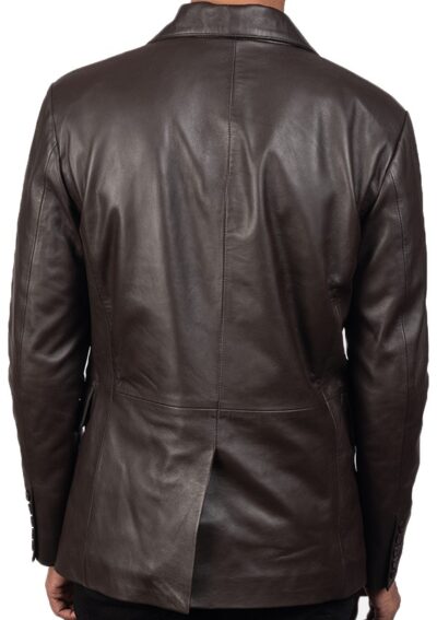 Acemoglu Men's Leather Blazer