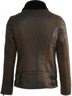 Aimee Women's Biker Sheepskin Leather Jacket