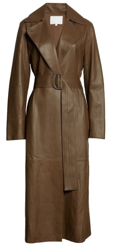 Brittany Women's Leather Trench Coat