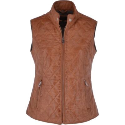 CANDACE WOMEN’S QUILTED LEATHER GILET
