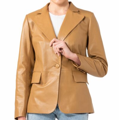 Cabello: Women's Leather Blazer