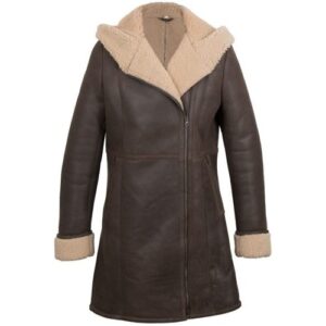 HILARIA: WOMEN’S SHEEPSKIN LEATHER COAT