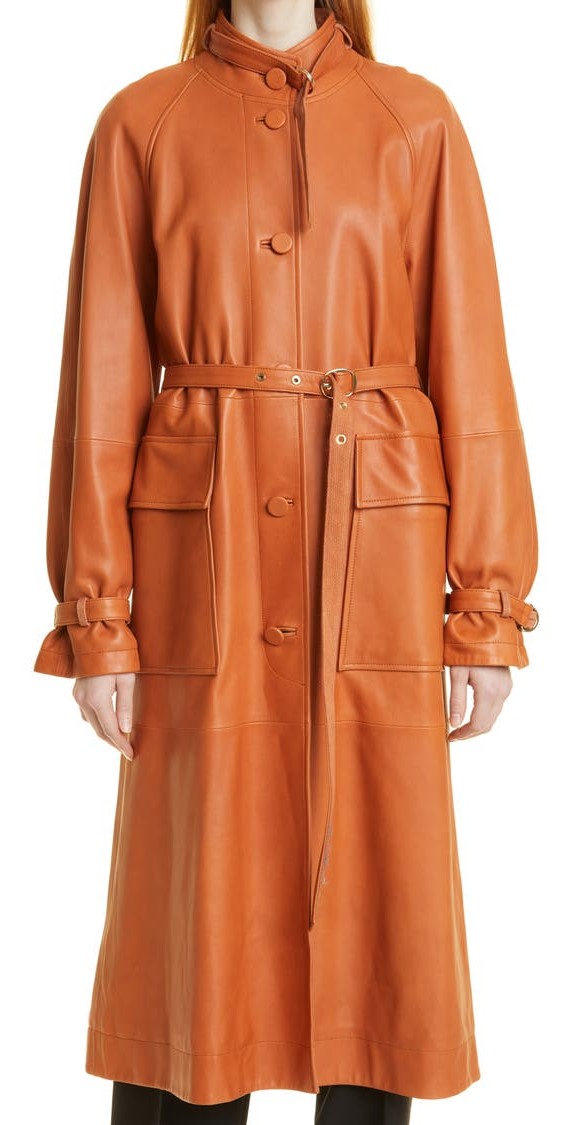 Josselin Women's Trench Leather Coat