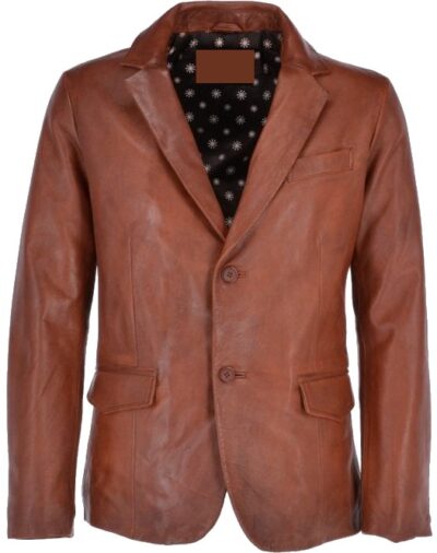 Zumann Men's Leather Blazer