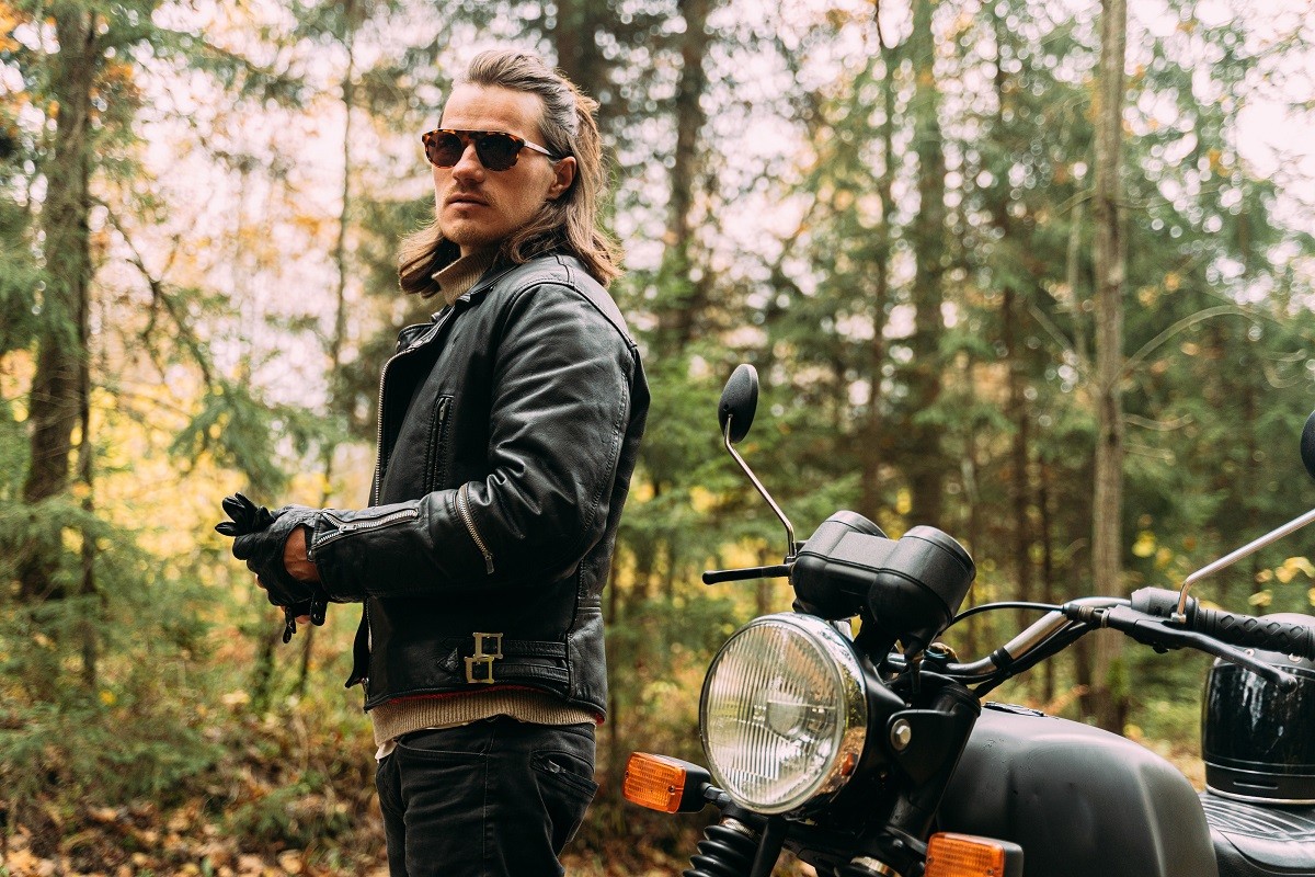 Leather motorcycle jackets for men