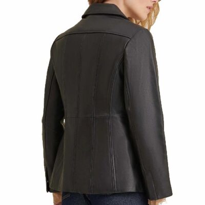 sinuh Women's Leather Blazer