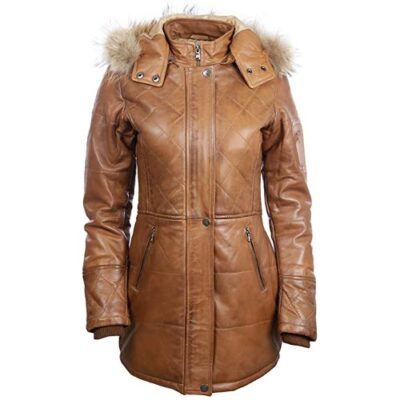 AVIATRIX WOMEN’S REAL LEATHER TRENCH COAT