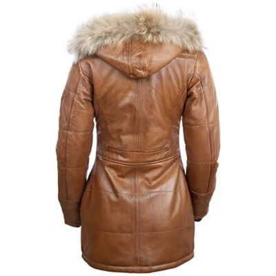 AVIATRIX WOMEN’S REAL LEATHER TRENCH COAT