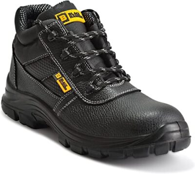 Black Hammer Mens Safety Boots Work Waterproof Shoes Leather Steel Toe Cap Working Ankle Lightweight Footwear S3 SRC 1007