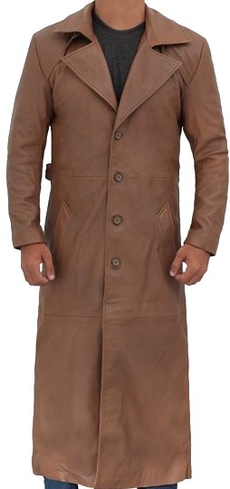 Lennon Men's Trench Leather Coat