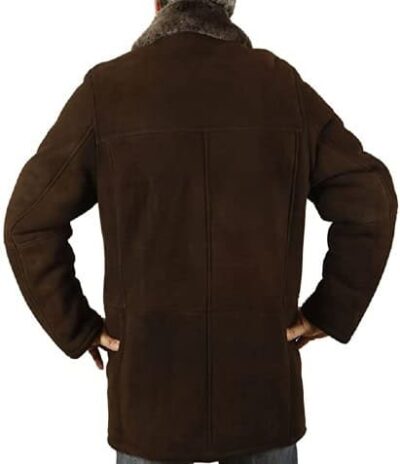 Simons Leather Chocolate Brown Mens Sheepskin Coat