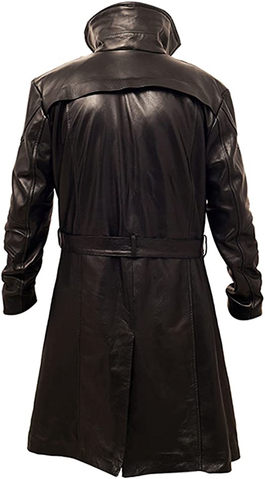 Skyseller Blade Runner 2049 Ryan Gosling (Officer K) Fur Lapel Collar Trench Leather Coat