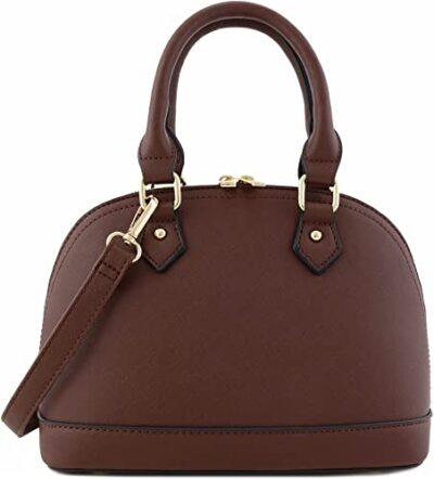 Zip-Around Saffiano Classic Dome Satchel