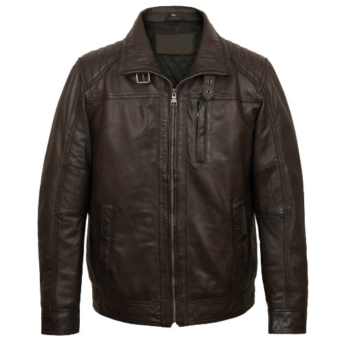 Aiello Men's Brown Leather Jacket