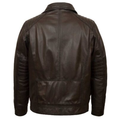 Aiello: Men's Brown Leather Jacket