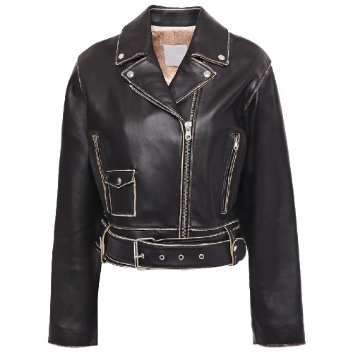 Arquette Women's Distressed Biker Leather Jackets