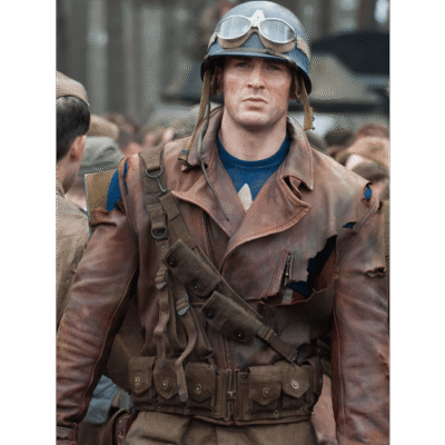 Avengers Captain America Distressed Leather Jackets