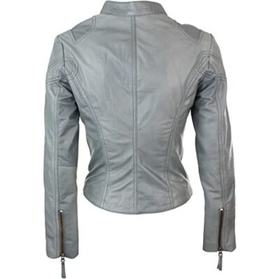 Aviatrix Ladies Real Leather Vintage Biker Jacket