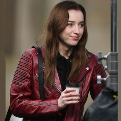 Bank of Dave Phoebe Dynevor Leathers Jacket