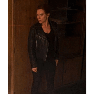 Black Widow Natasha Romanoff Black Biker Leather Jacket