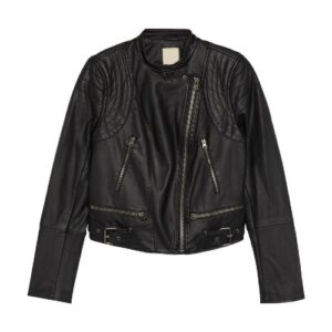 Britne: Women's Faux Leather Biker Jacket