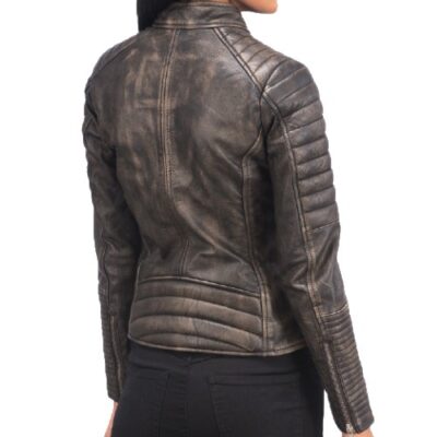 Edwina: Women's Distressed Leather Jacket