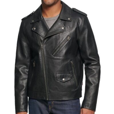 Jason Men's Faux Leather Moto Jacket