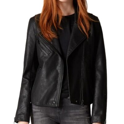 Marion Women's Faux Leather Biker Jacket
