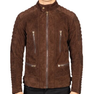 Marley: Men's Suede Leather Moto Biker Jacket