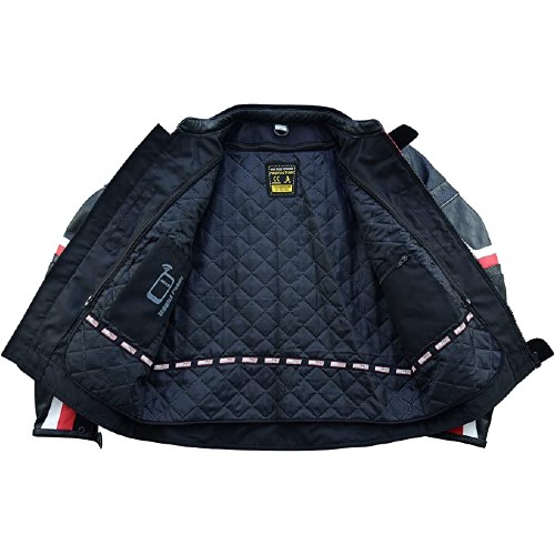 Mens Leather Motorcycle Jacket Perforated Racing Motorbike Suits