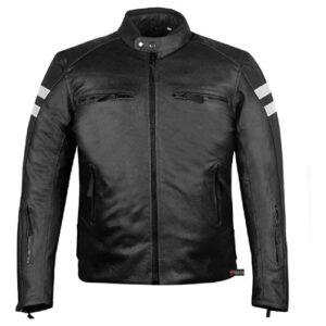 New AXE Men's Leather Jacket CE Armor Biker