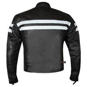 New AXE Men's Leather Jacket CE Armor Biker