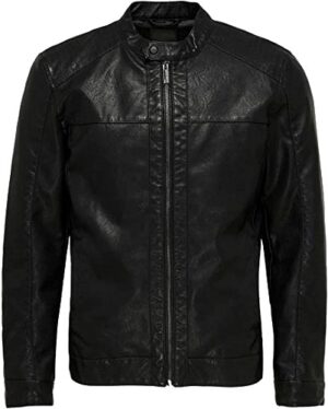 Only & Sons Men's Onsmike Pu Racer Jacket OTW