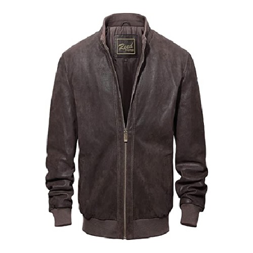 REED MEN’S BASEBALL SUEDE LEATHER JACKET (IMPORTED)