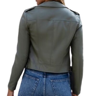 Spears Women's Faux Leather Biker Jacket