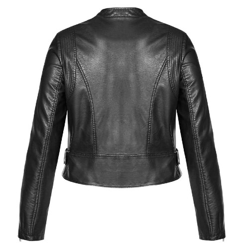 Vanasse Women's Crop Faux Leather Jacket