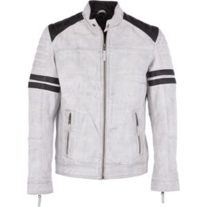 Wayans Men's Biker Leather Jacket