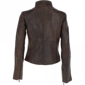 Zouai Women's Biker Leather Jacket