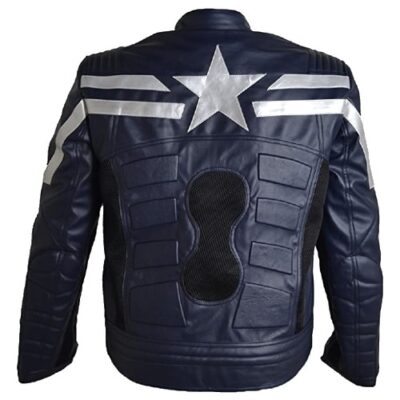 Classyak Men's Captain Leather Soldier Jacket