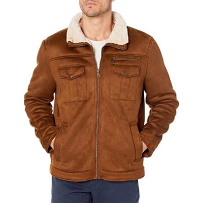 G.H. Bass & Co. Men's Faux Shearling Sherpa Lined Military Jacket
