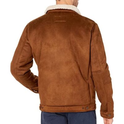 G.H. Bass & Co. Men's Faux Shearling Sherpa Lined Military Jacket