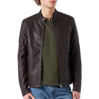Jack & Jones Men's Jjerocky Noos Jacket Faux Leather