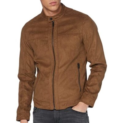 Jack & Jones Men's Jjewarner Jacket Noos Faux Leather