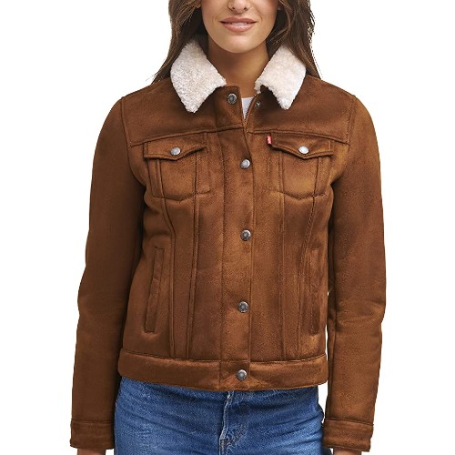 Levi's Women's Classic Sherpa Jacket Faux Leather