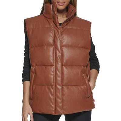 Levi's Women's Vegan Leather Puffers Vest