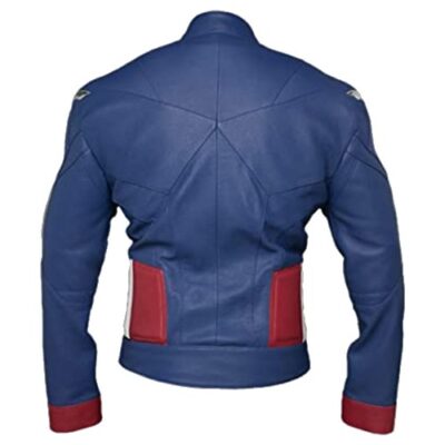 Mens Captain America Avengers Endgame Costume Chris Evans Biker Leather Jacket