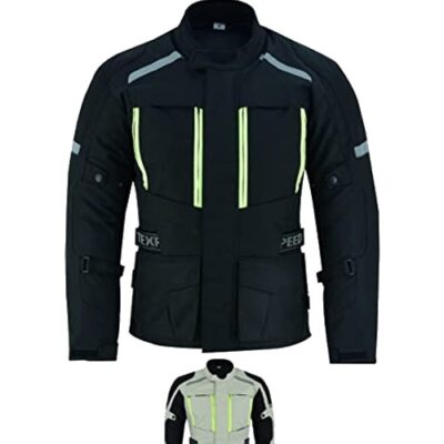 Mens Motorcycle Jacket Waterproof Textile Cordura With Armour - Texpeed