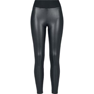 urban classics womens ladies faux leather high waist leggings