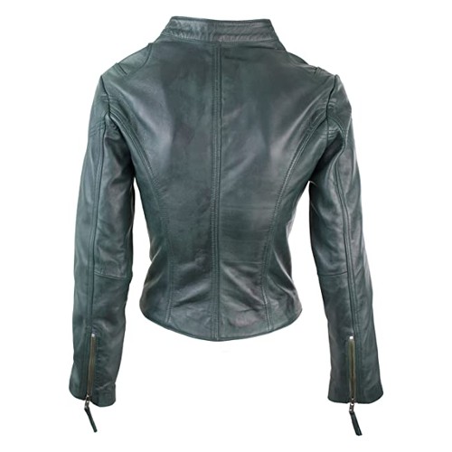 Aviatrix Ladies Real Leathers Vintage Slim Fit Biker Jacket